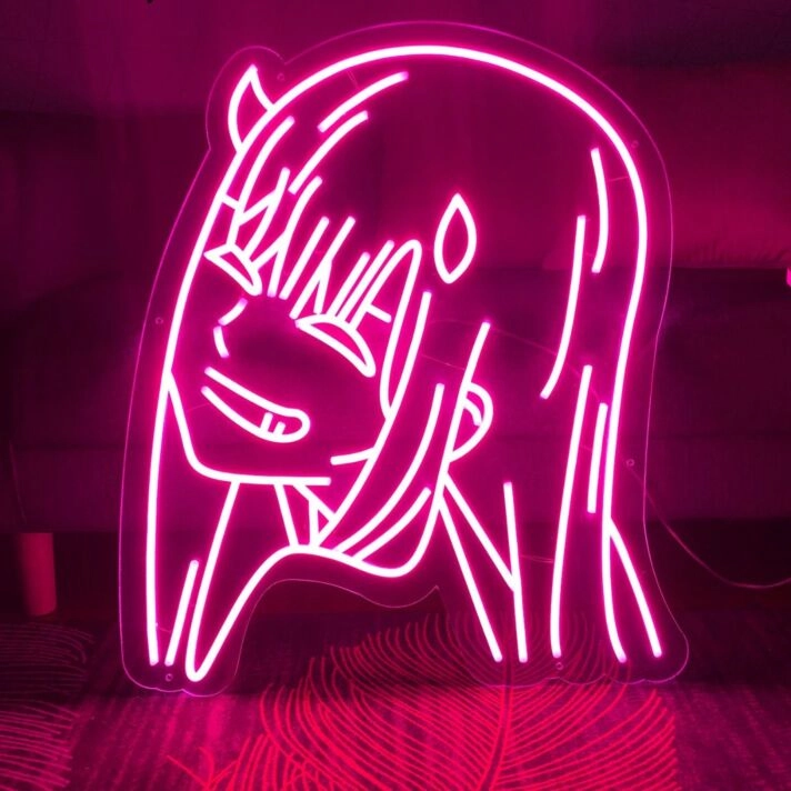 Neon Mädchen Porträt LED Neonschild Wanddekoration