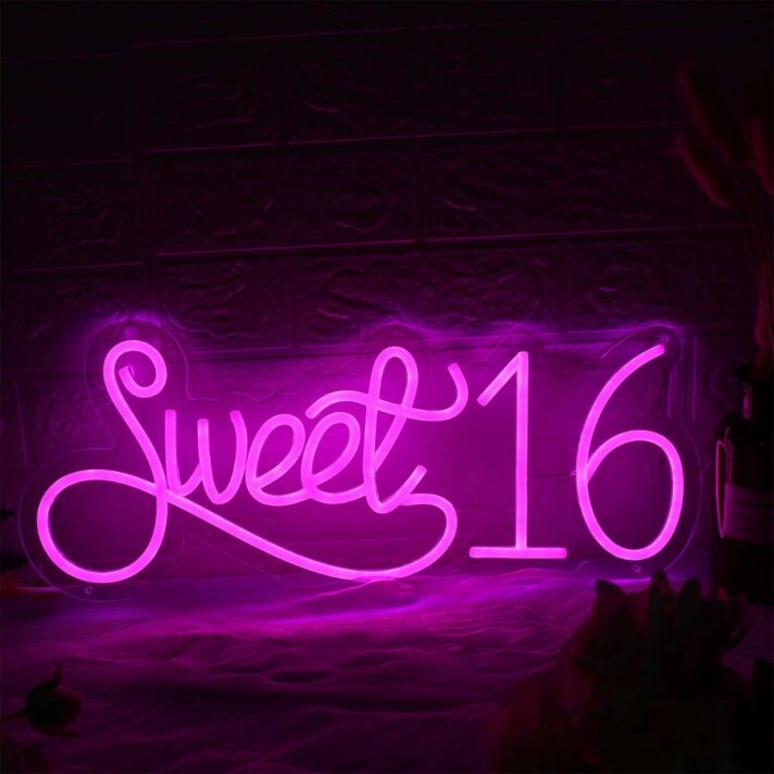 Sweet 16 LED-Neonschild Geburtstag Party