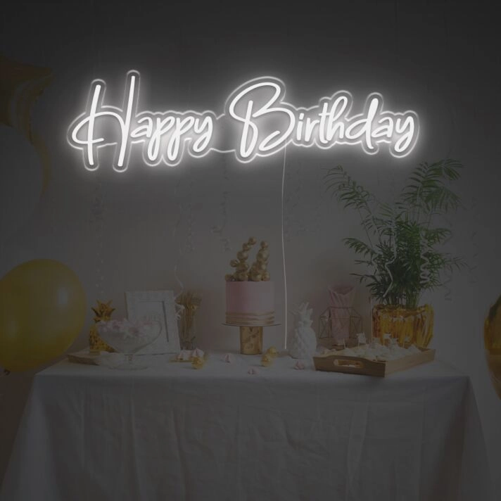 Happy Birthday LED-Neonschild für Geburtstagsparty