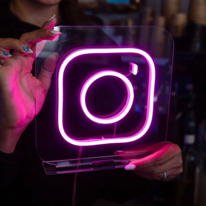 Instagram Logo LED-Neonschild für Cafe Bar