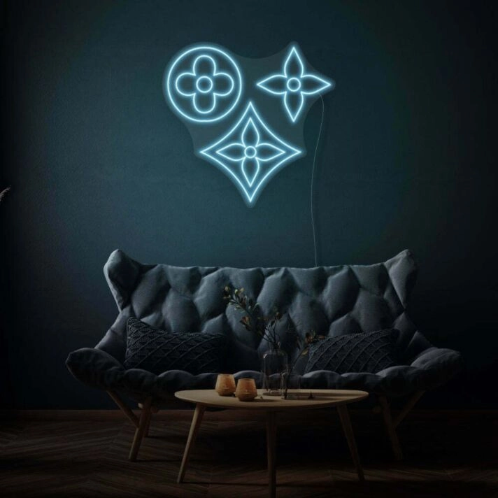 Florales Symbolmuster LED-Neonschild Wohnzimmer Dekoration