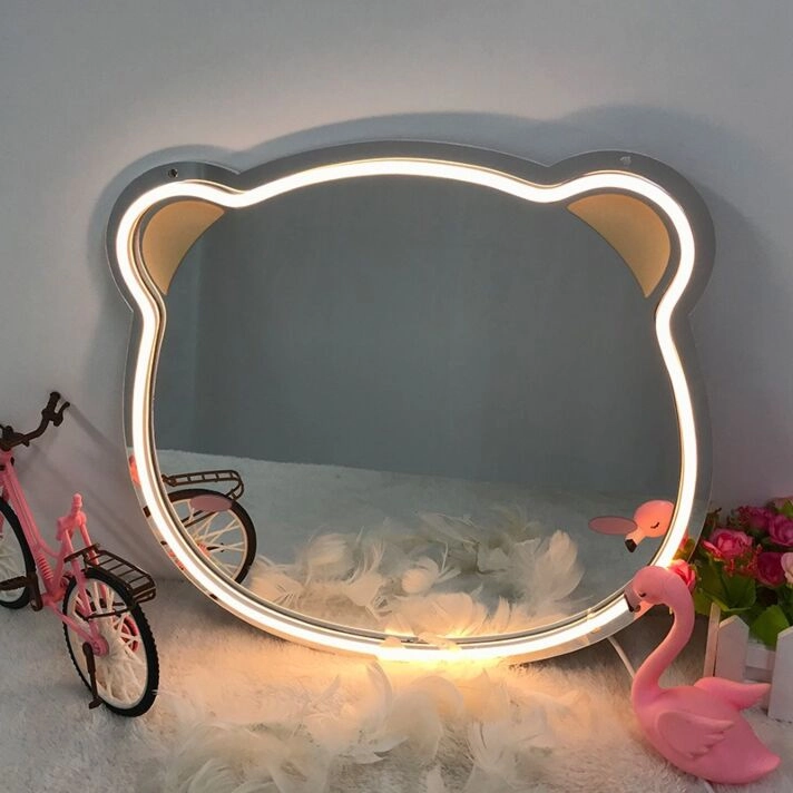 Bärenkopf LED-Neonschild für Kinderzimmer Wohnzimmer