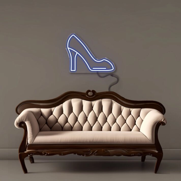 Damenpumps LED-Neonschild für Boutique Schaufenster