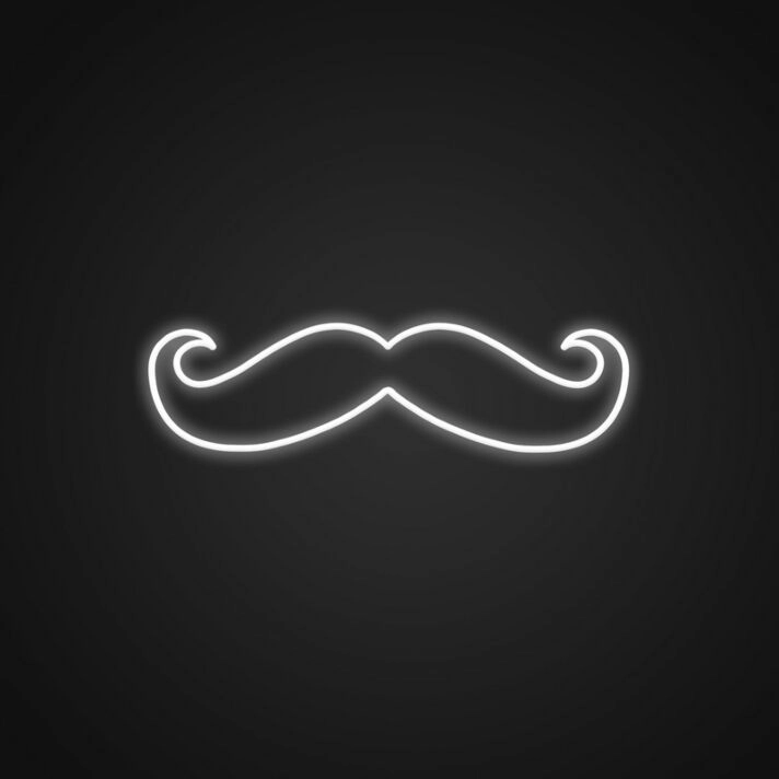 Schnurrbart LED-Neonschild für Bar und Barbershop