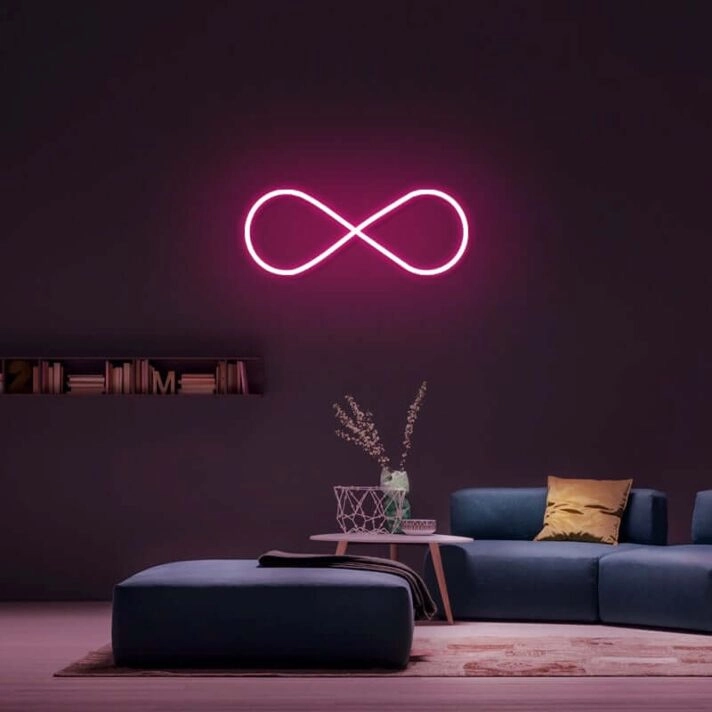 Unendlichkeitssymbol LED-Neonschild für Wohnzimmer und Home Decor