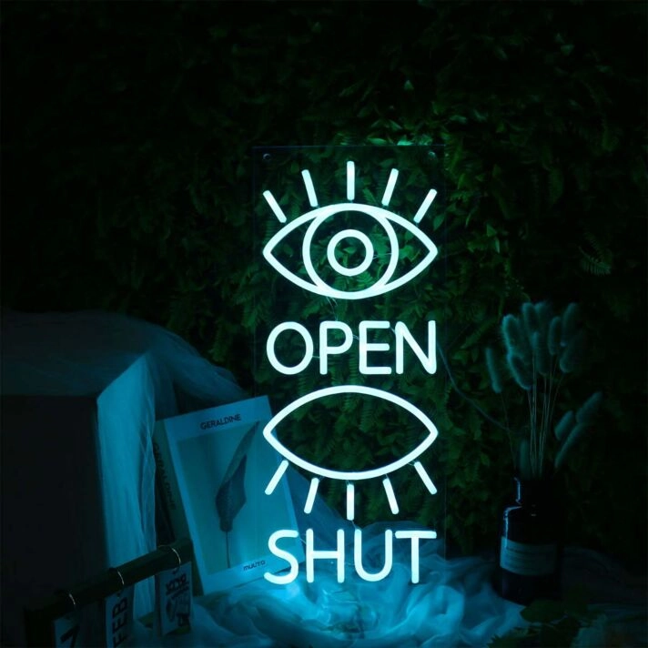 OPEN SHUT LED-Neonschild für Cafe Shop