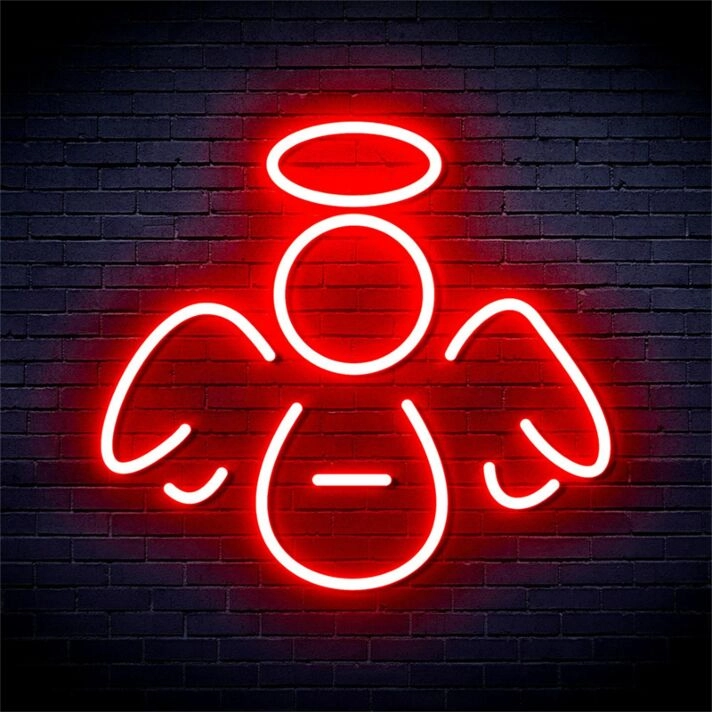 Brighten Up Your Child's Bedroom or Playroom with the Angel Kid Room LED Neon Sign – Perfect for Nurseries and Birthday Celebrations!