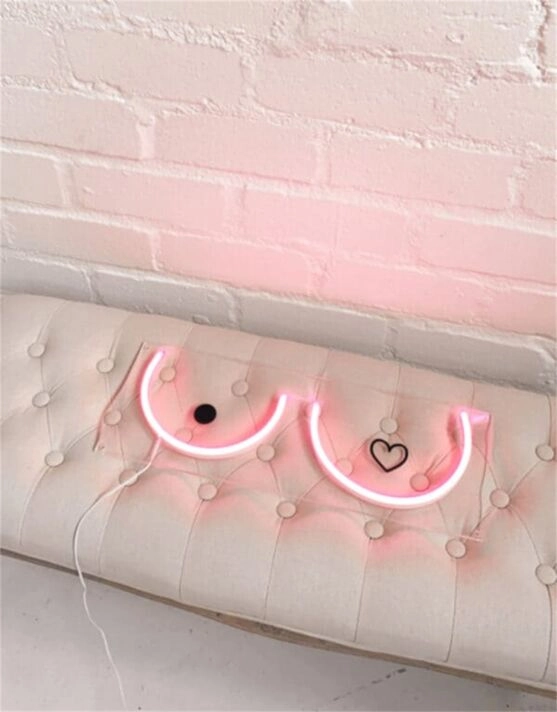 Brighten Up Your Bar, Bachelor Pad, or Party Room with the Boobies Mini LED Neon Sign