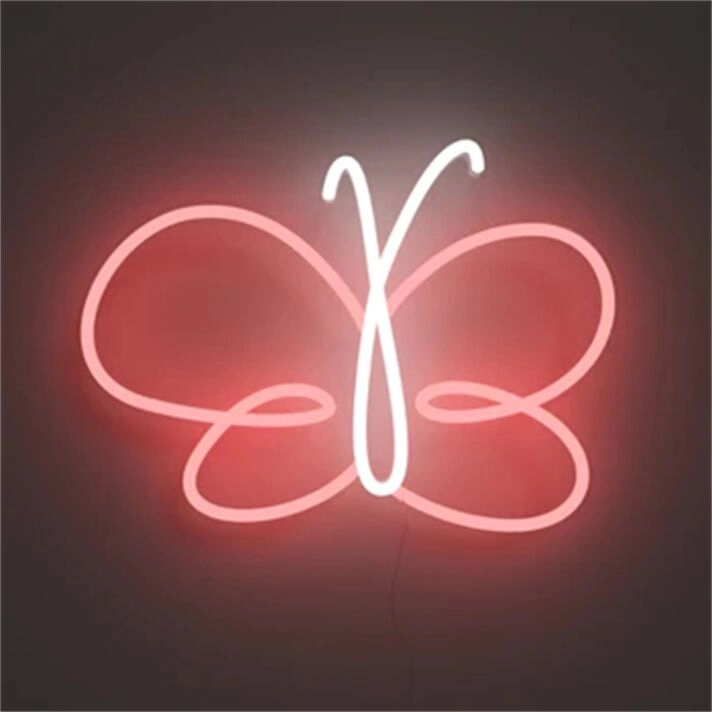 Brighten Up Your Space: Perfect for Home Decor, Weddings, and Bars - Butterfly Swir LED Neon Sign.