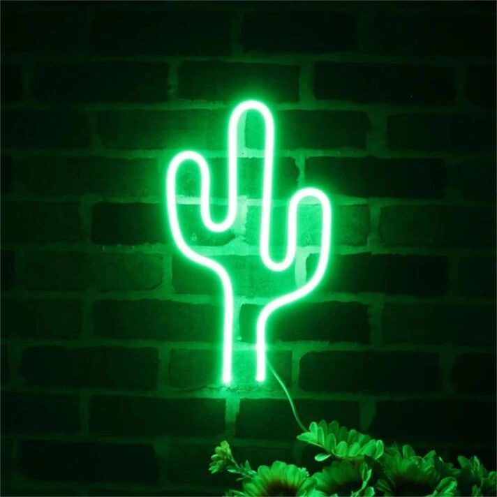 Brighten up your bar, storefront, or wedding ambiance with the vibrant Cactus Ultra-Bright LED Neon Sign.