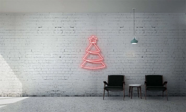 Brighten Your Festivities: Christmas Tree LED Sign for Home, Office, Store, and Holiday Decorations