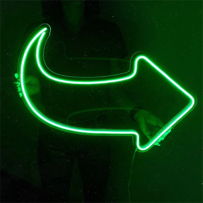 Brighten Up Your Space: Direction Arrow LED Neon Sign for Home Decor, Office, Bars, and Events