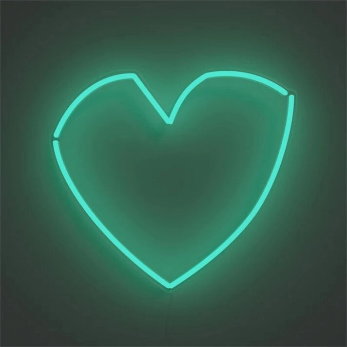 Brighten Your Space: Geometric Heart LED Neon Sign for Home Decor, Office Ambiance, and Vibrant Parties