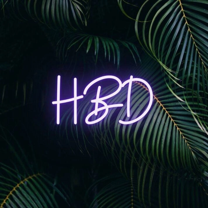 HBD LED-Neonschild für Geburtstag Party