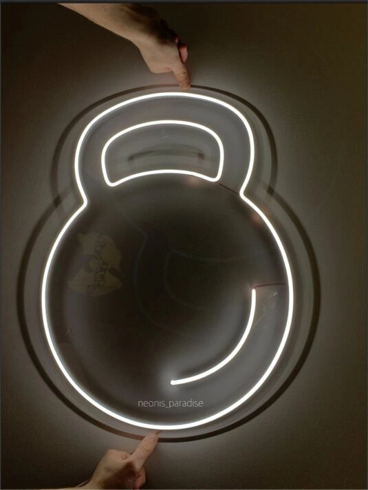 Brighten Your Workout Space or Gym with the Versatile Kettlebell Sign Gym LED Neon Sign - Perfect for Home Decor, Fitness Centers, and Motivational Spaces.