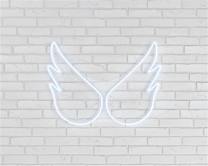 Elevate Your Space: LED Wings LED Neon Sign for Home Decor, Vibrant Office Ambiance, and Chic Bar Settings.