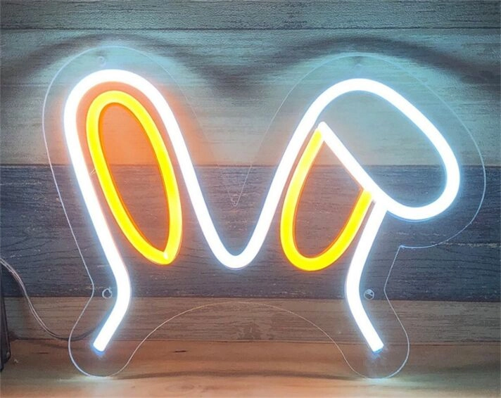 Brighten Your Space: Perfect for Weddings, Parties, and Home Decor with the Rabbit Bunny Ear LED Neon Sign.
