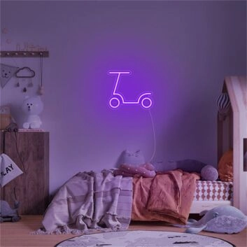 Tretroller LED-Neonschild Kinderzimmer