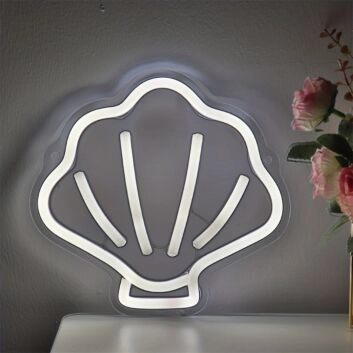 Muschel LED-Neonschild für Wohnzimmer Schlafzimmer