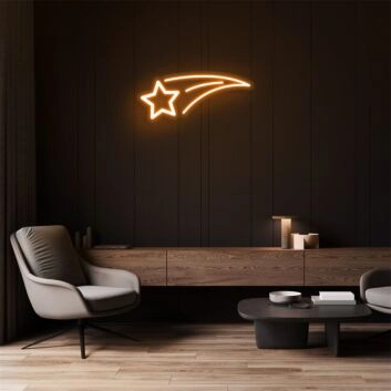 Sternschnuppe LED-Neonschild Wohnzimmer Schlafzimmer
