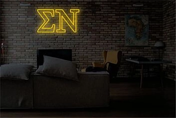 Griechische Buchstaben Sigma und N LED Neonschild für Wohnzimmer und Büro