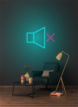 Lautsprecher stumm Symbol LED-Neonschild für Wohnzimmer Studio