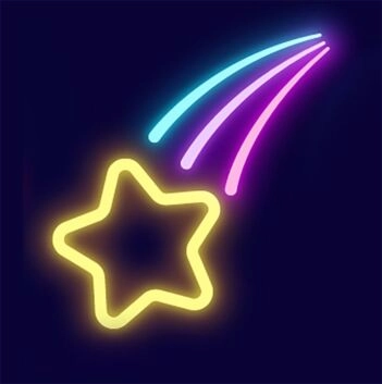 Sternschnuppe LED-Neonschild Wohnzimmer Kinderzimmer
