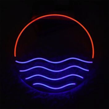 Sonnenuntergang über dem Meer LED-Neonschild Wohnzimmer Bar