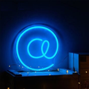 At-Zeichen Symbol LED-Neonschild für Home Office Arbeitszimmer