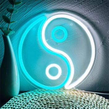 Yin-Yang-Symbol LED-Neonschild Wohnzimmer Meditationsraum