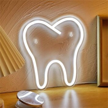 Zahn Symbol LED-Neonschild für Zahnarztpraxis Dentalstudio