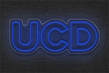 UCD LED Neonschild als modernes Wandlicht