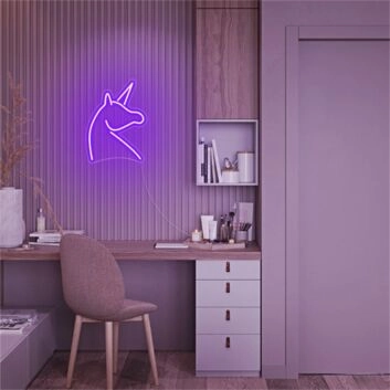 Einhornkopf LED-Neonschild Schlafzimmer Kinderzimmer