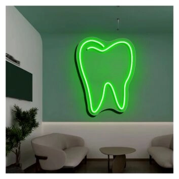 Zahn Symbol LED-Neonschild für Zahnarztpraxis Wartezimmer