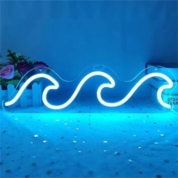 Meereswelle LED-Neonschild Wohnzimmer Bar