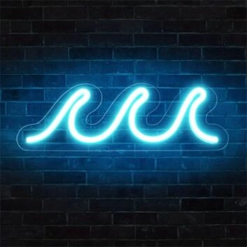 Brighten Up Your Nights: Wave LED Neon Signs for Bedroom, Perfect for Home Decor, Bars, and Festive Celebrations.