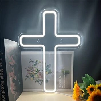 Kreuz LED-Neonschild Wohnzimmer Kirche