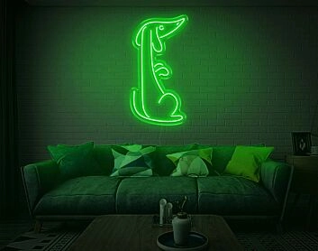 stehender Dackel LED-Neonschild für Wohnzimmer und Haustierliebhaber