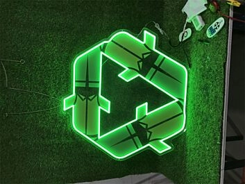 Recycling-Symbol LED-Neonschild für Büro und Geschäft