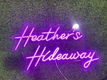 Heather's Hideaway LED-Neonschild für Bar Club