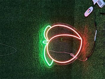Pfirsich LED-Neonschild für Küche Bar