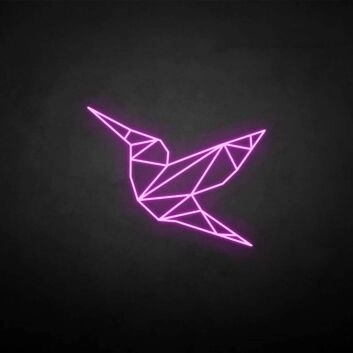 Origami Vogel LED-Neonschild Wohnzimmer Büro