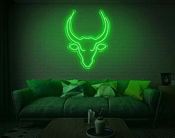 Stierkopf LED-Neonschild Wohnzimmer Bar