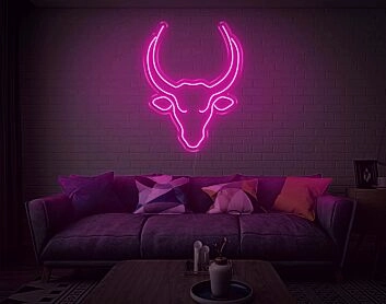 Stierkopf LED-Neonschild Wohnzimmer Bar