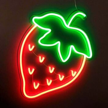 Erdbeere LED-Neonschild für Café Küche