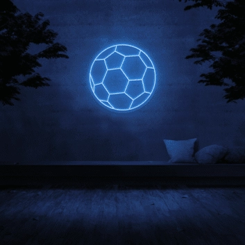Fußball LED-Neonschild für Wohnzimmer und Sportbar