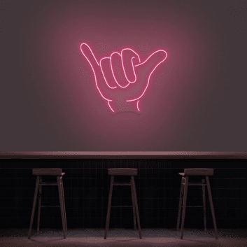 Handzeichen Shaka LED-Neonschild für Bar und Cafe