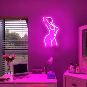 Umriss einer Frau LED-Neonschild Schlafzimmer Wohnzimmer