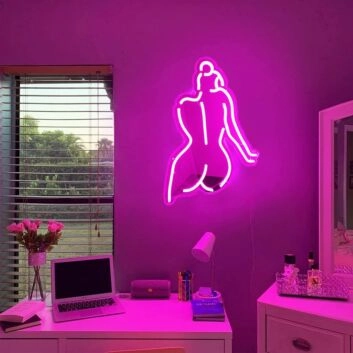 Linienzeichnung weiblicher Körper LED-Neonschild Wohnzimmer Schlafzimmer