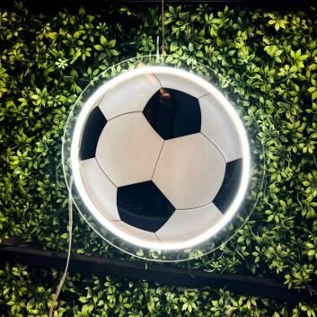 Brighten Your Sports Bar or Game Room with Soccer Ball UV Printed Artwork - The Beautiful Game Shines.